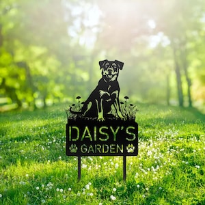 Custom Beauceron Dog Metal Memorial Garden Stake Personalized Pet Grave Marker Name Sign Remembrance Stake Decor Sympathy Dog Loss Christmas