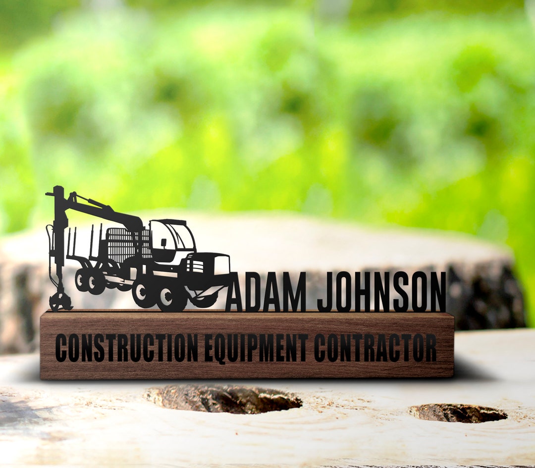 Custom Forwarder Vehicle Desk Name Plate Wedge Personalized Heavy ...