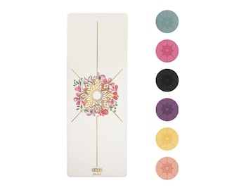 Large Yoga Mat For Women and Men 5 MM Thick, Rubber, Non Slip For Both Hot And Dry Yoga, Pilates | RORU Concept Sun Series
