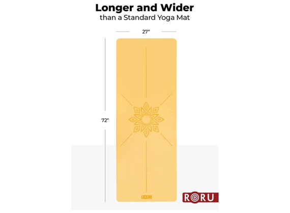 Large Yoga Mat for Women and Men 5 MM Thick Rubber Non Slip for