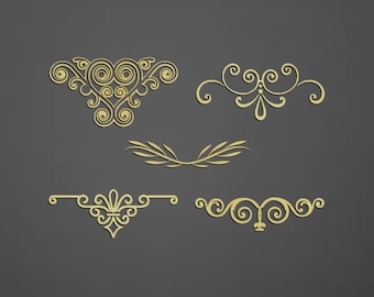 Luxury Metal Gold Wedding Invitation Sticker Set