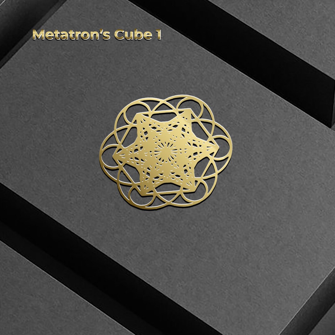 Metatrons Cube Celtic Metal Sticker, Sacred Geometry Nickel Symbol - Etsy