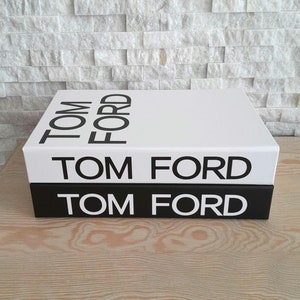 Tom Ford Book Box,Coffee Table Decor,Black Book Box,Storage book,Book Staging,Fake Book Box,Designer Decor Books,Coffee Table Books,Book Box