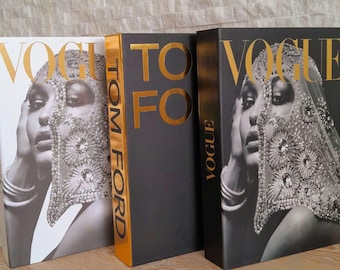 Tom Ford Book Box: Black & Gold Coffee Table Decor - Hollow Storage