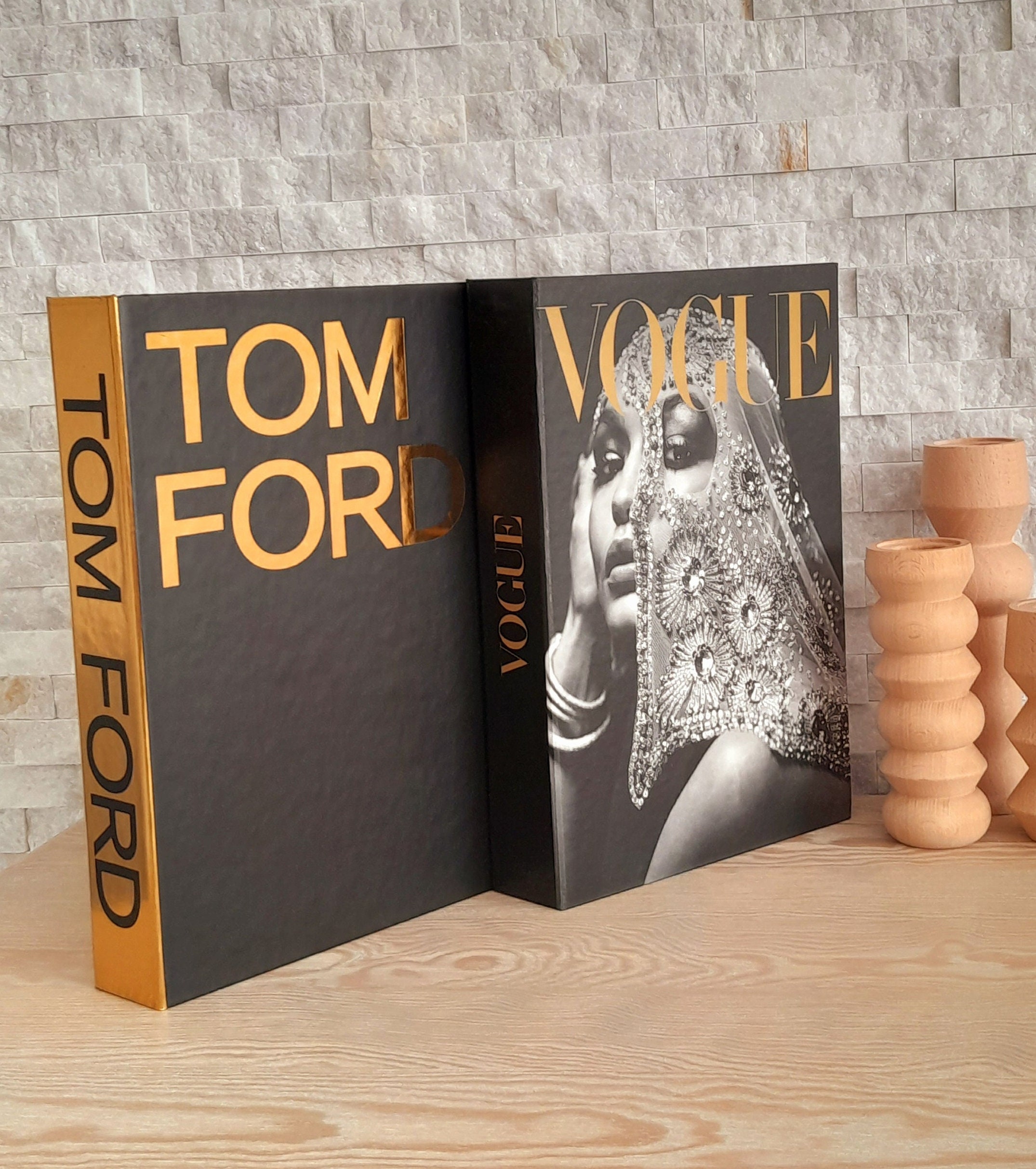 Tom Ford-vogue Coffee Table Books,openable Book Box,fake Book Box,black  Books,book Staging,designer Decorative Books,tom Ford Book,book Box 