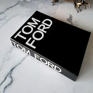 Tom ford book box,Coffee Table Decor,Black book box,Storage book,Book Staging,Fake Book Box,Designer Decor Books,Coffee Table Books,Book box