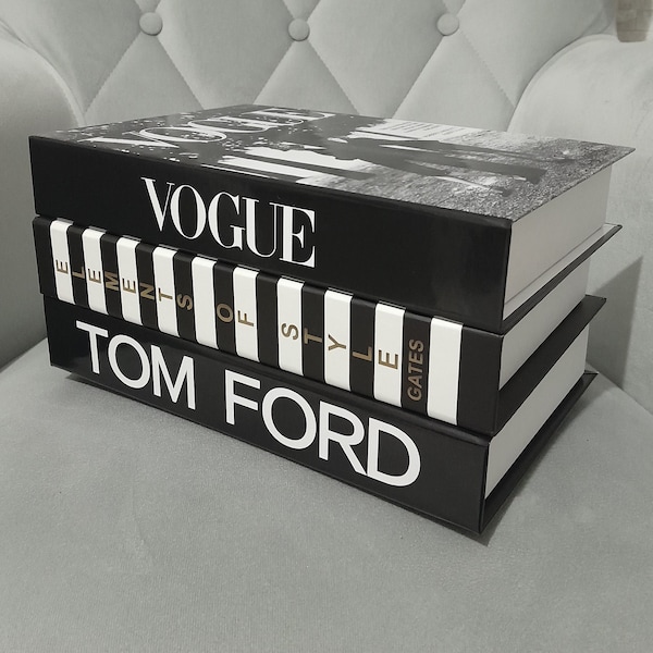 Tom Ford Decorative Books,Vogue Books,Coffee Table Decor,Fake Book Box,Tom Ford Book Box,Openable Book Box,Coffee Table Books,Book For Decor