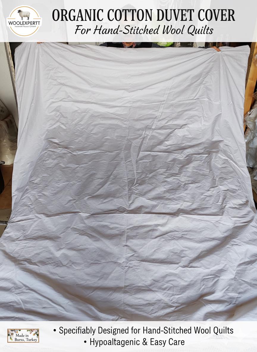 100% Natural WOOL QUILT/ Handmade Stitched Duvet/ Odorless Handcrafted Quilt/ Unpainted Vintage Quilt/ Customizable All Sizes You Want