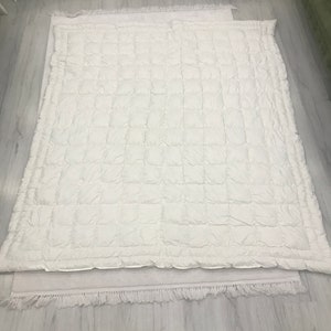 100% Natural WOOL QUILT/ Handmade Stitched Duvet/ Odorless Handcrafted Quilt/ Unpainted Vintage Quilt/ Customizable All Sizes You Want