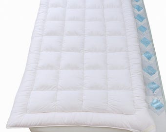 Coprimaterasso in lana 100% naturale e biologica/Coprimaterasso imbottito in lana/Materasso personalizzato inodore cucito a mano/Coprimaterasso/Sonno di lusso