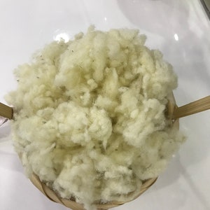 All NATURAL %100 WOOL Booble Stuffing/ Eco-Friendly Wool/ Organic Wool Fiber/Washed Sheep Wool Filling |Perfect for pillows, cushions, dolls
