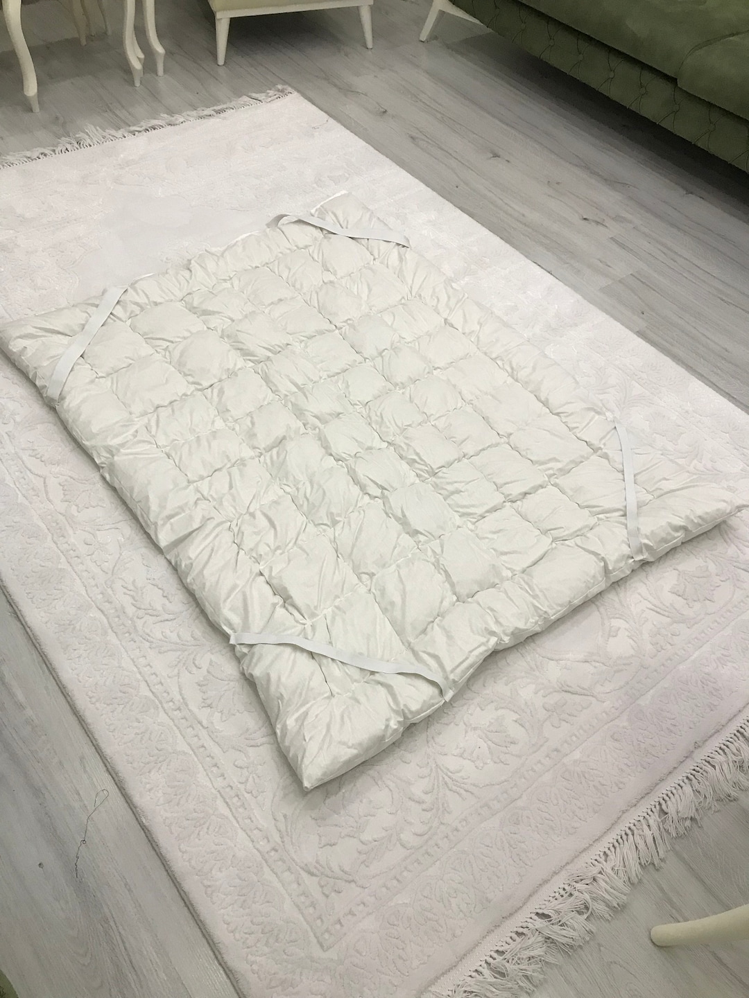 100 COTTON MATTRESS Pad/cotton Filled Topperprotector