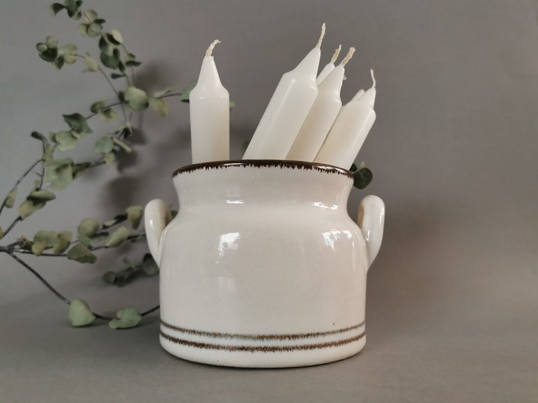 Vintage Ceramic Pot With Handles. Made by EGO Stengods Atelje, Sweden