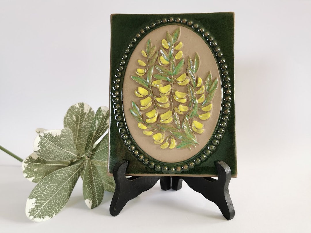 Vintage, Ceramic Wall Decor With the Motif of Halland's Landscape