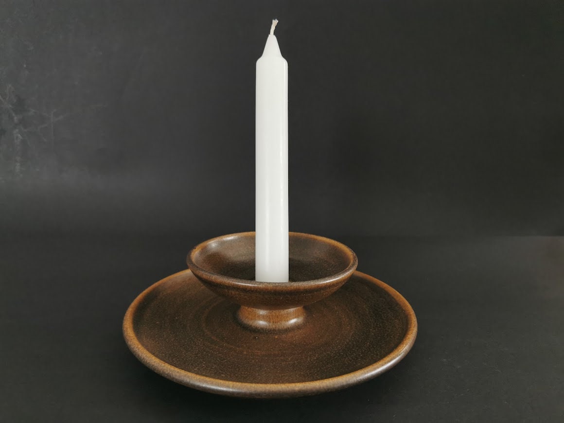 Geelachtig Recensie Clan Vintage Stoneware Candlestick Holder. Made by Brandi Sweden. - Etsy