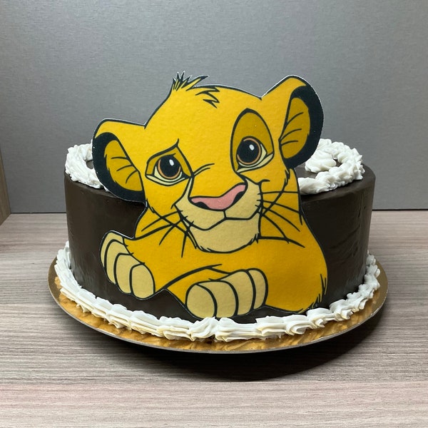 Simba feuille de sucre Décoration gâteau comestible thème Le Roi Lion - dessin animé Disney Impression alimentaire