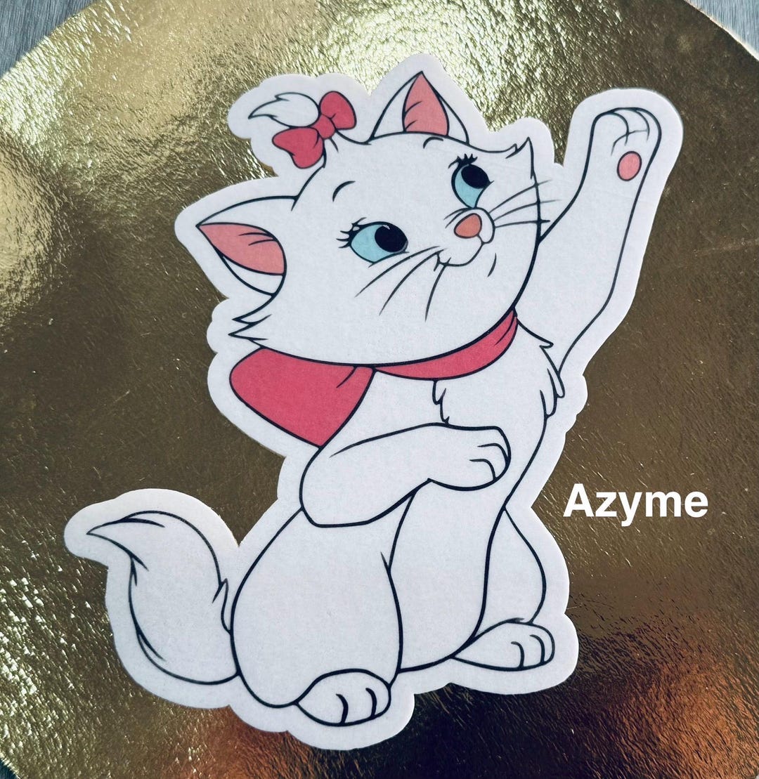 Disney Aristo Cats Marie デコシール＆ページマーカー Marie Aristocats Edible Print Disney Wafer Paper or Sugar Paste