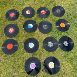 Job Lot of 14 Used Vinyl 12" & LP Records for Upcycling, Crafting, Hobby or Art Project