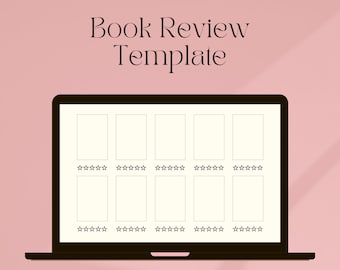 Digital and Printable Book Review Template - Star Rating Option | Zarin Annesha
