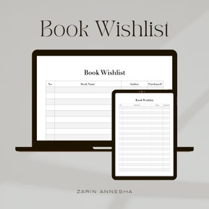 Book Wishlist - Etsy