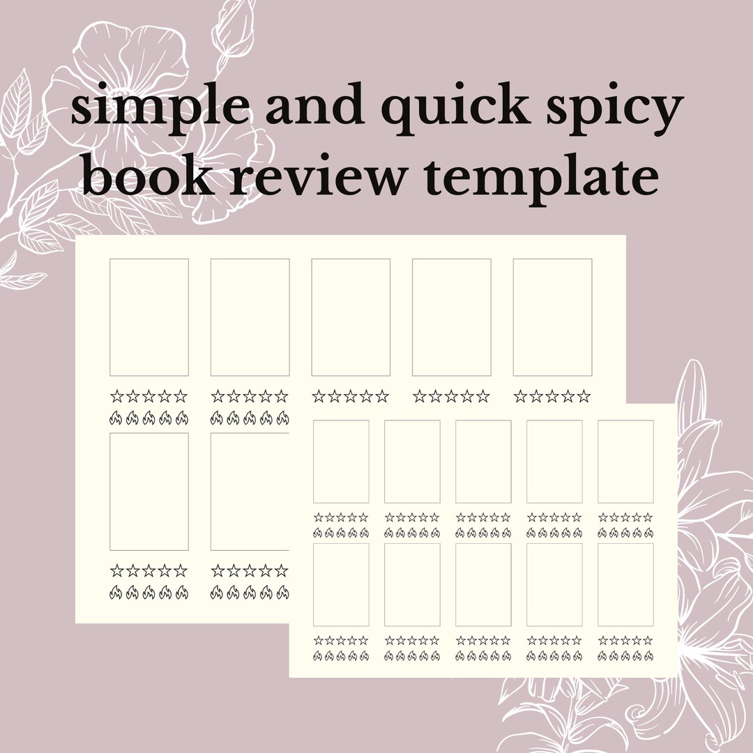 spicy-book-review-template-zarin-annesha-etsy