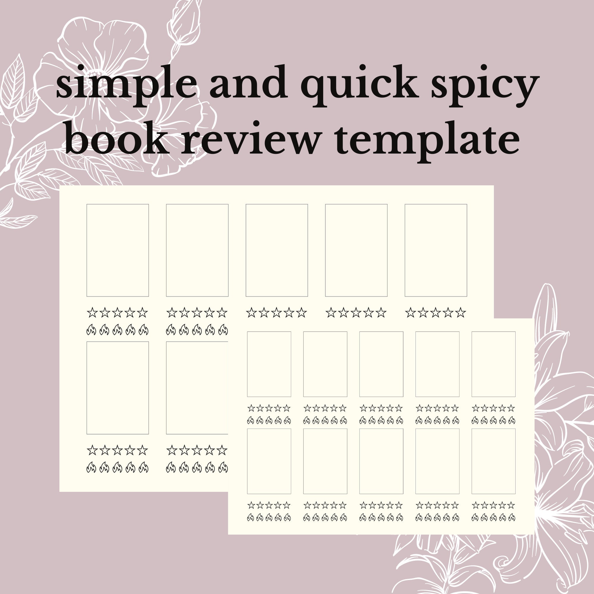 Spicy Book Review Template Zarin Annesha Etsy spicy-book-review-template-zarin-annesha-etsy