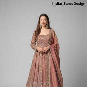 Rose Gold Anarkali - Etsy Rose Gold Anarkali - Etsy