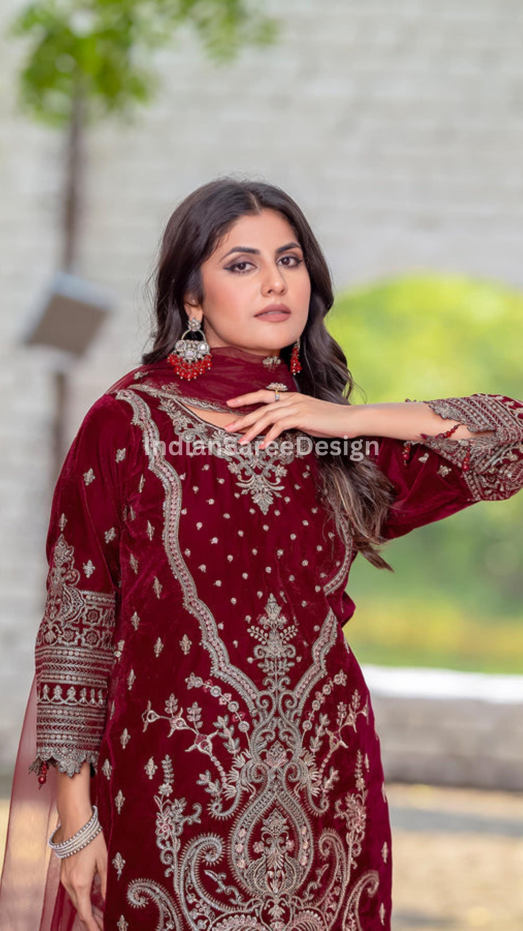 パキスタン 民族衣装 ミラーワーク 刺繍