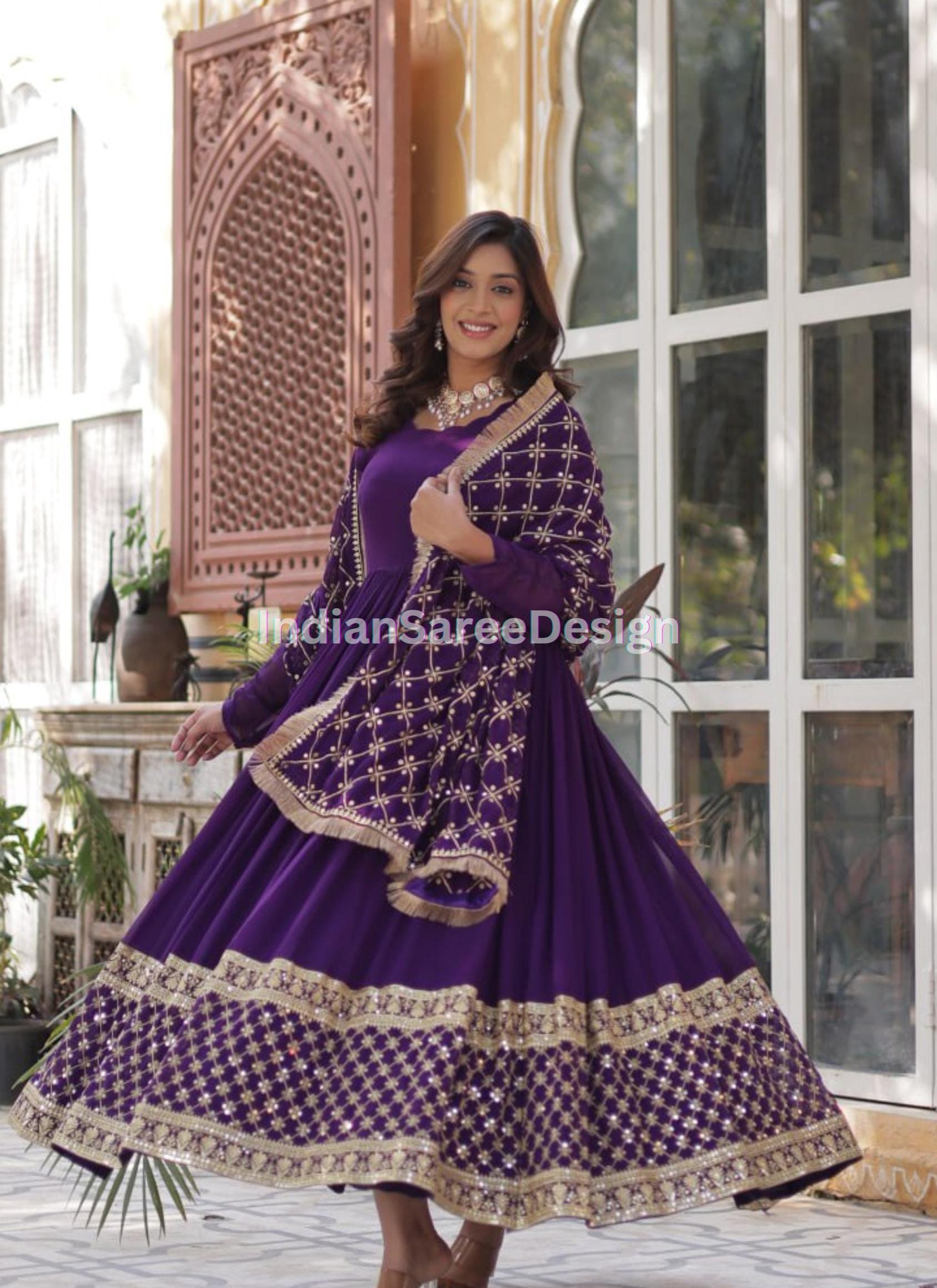 Zari Work Kurti - Etsy Canada