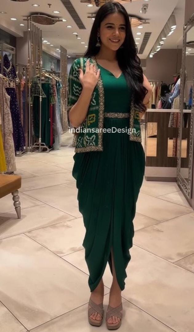 Indo Western Clothing Green - Etsy