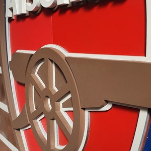 3d Arasenal wooden logo, Arsenal wooden sign, Arsenal FC box image 4