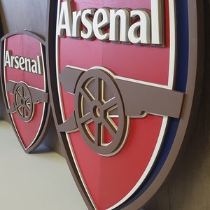 3d Arasenal wooden logo, Arsenal wooden sign, Arsenal FC box image 1
