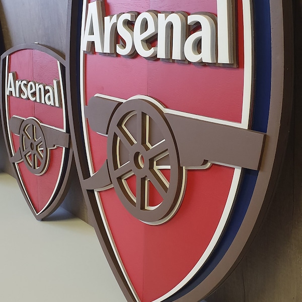 3d Arasenal wooden logo, Arsenal wooden sign, Arsenal FC box