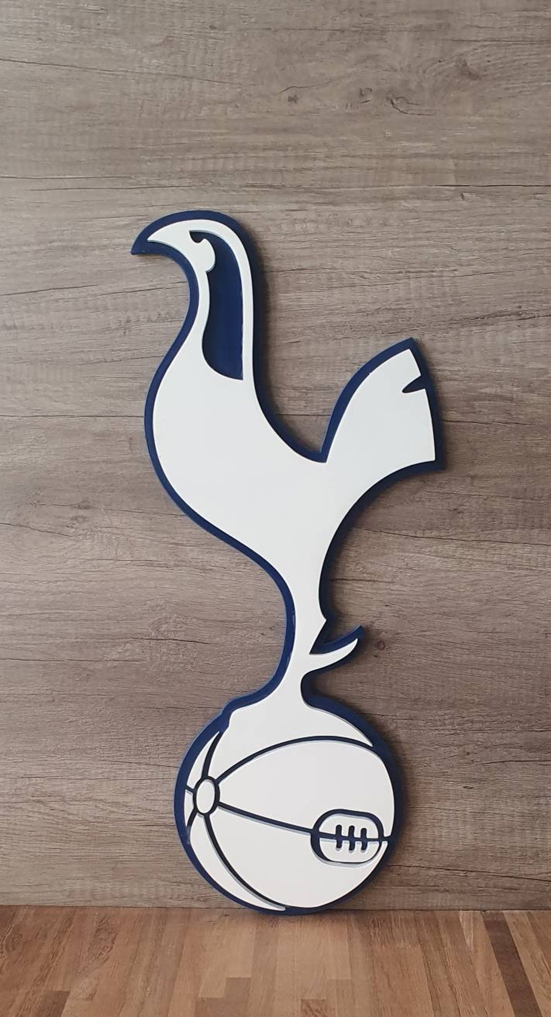 3d Tottenham Logo, Tottenham Logo, Tottenham Hotspur Wooden Crest