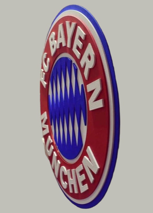 Bayern Munich Logo, Bayern Munich Wooden Logo, Bayern 3D Logo, Bayern Munich Relief Box Etsy