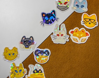 My Hero Catademia Pro-heroes Holographic Stickers