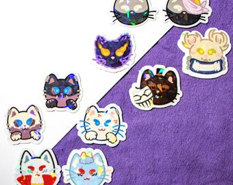 My Hero Catademia Villains Holographic Stickers