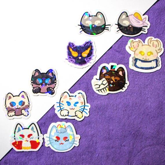 My Hero Catademia Villains Holographic Stickers