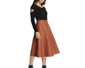 Women's Leather Pencil Skirt/Wrap Skirt/ A-line Skirt/ Conference skirt/ Women Leather dress/lambskin