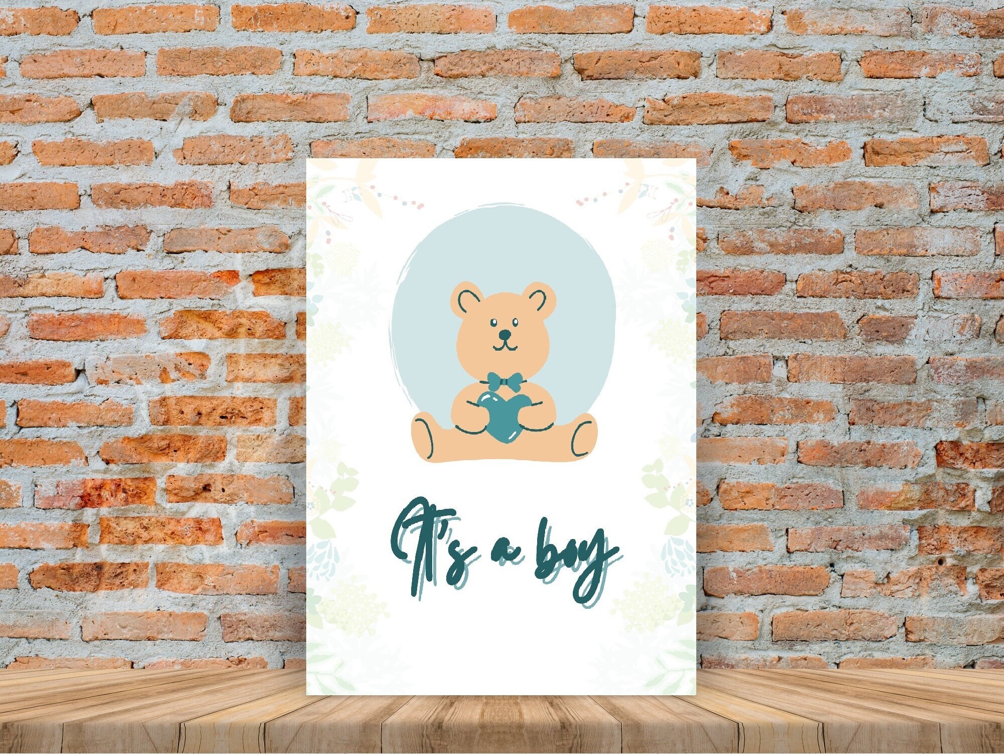 It's A Boy Baby Shower, Boy Baby Shower, Blue Bear Baby Shower, Blue