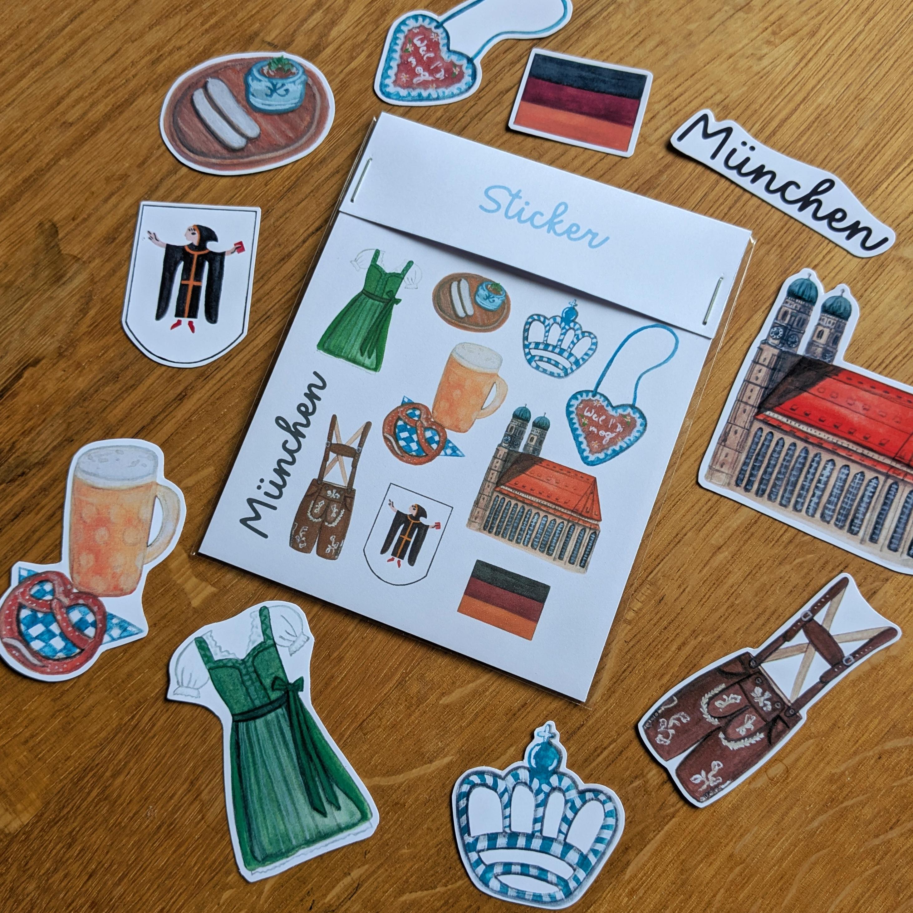 FC Bayern München Aufkleber-Set 2er – 21 Sticker Mit Logo & Schriftzug, Wasserfest