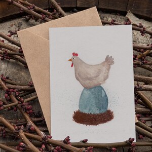 Chicken Postcard | Grußkarte für Chicks | Hühner-Lover | Eierkarte | Funny Animal Card | Chicken Card | Lustige Tierkarten