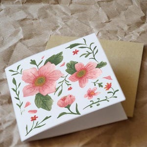 Bloemenkaart | Bloemengroetkaart | Speciaal cadeau | Bloemenkunst | Ontwerp ansichtkaart | Vierkante kaart | Bloemenkaart | Verjaardagsbloemenkaart
