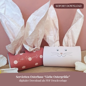 Easter print template | Easter greetings | Banderol | Napkin bunny | Chocolate packaging | Little treat for Easter | Download PDF