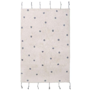 Weicher Polka Dots Baby Teppich fürs Kinderzimmer - kuscheliger und niedlicher Bodenteppich für Neugeborene und Kleinkinder | Rutschfester Plüschteppich für Kinderzimmer