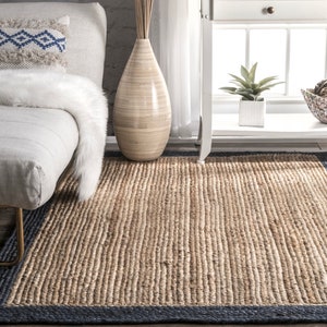 Handmade Jute Braided Rug – Unique & Textured | Sustainable Sophistication: Eco-Friendly Jute Floor Rug | Jute Rug for Cozy Living Spaces