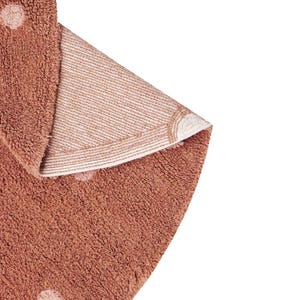 Brown Polka Dot Round Cotton Rug: Hand Tufted Nursery Decor image 6