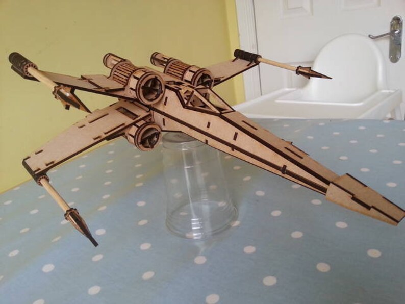Laser Cut Xwing Starfighter 3mm SVG File Etsy UK