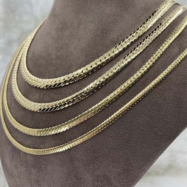 14k gold tie chain