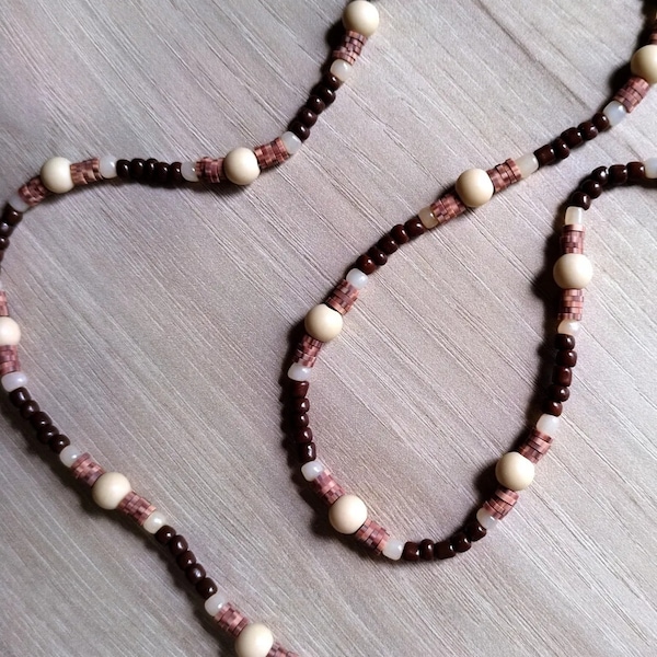 Collier 75 Cm Perles De Verre Rondes Blanches 8 Mm - 100 Pièces - Style Nacré